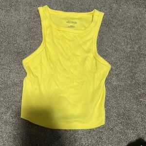Basic yellow cropped tank